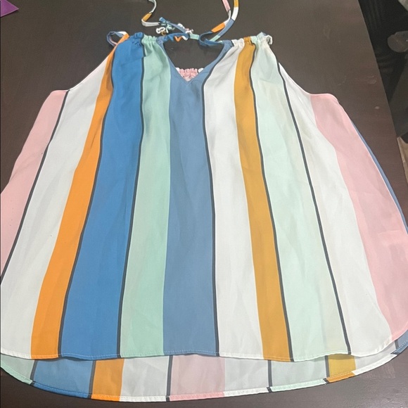 LOFT Multicolor Striped Halter Top - Picture 4 of 4